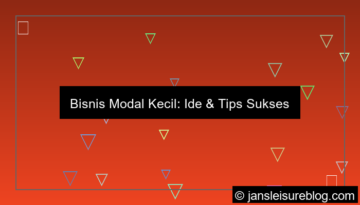 gambar bisnis modal kecil