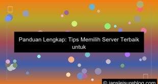 ilustrasi tips memilih server terbaik